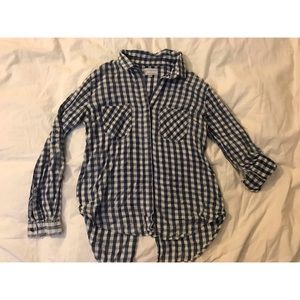 Blue and white flannel